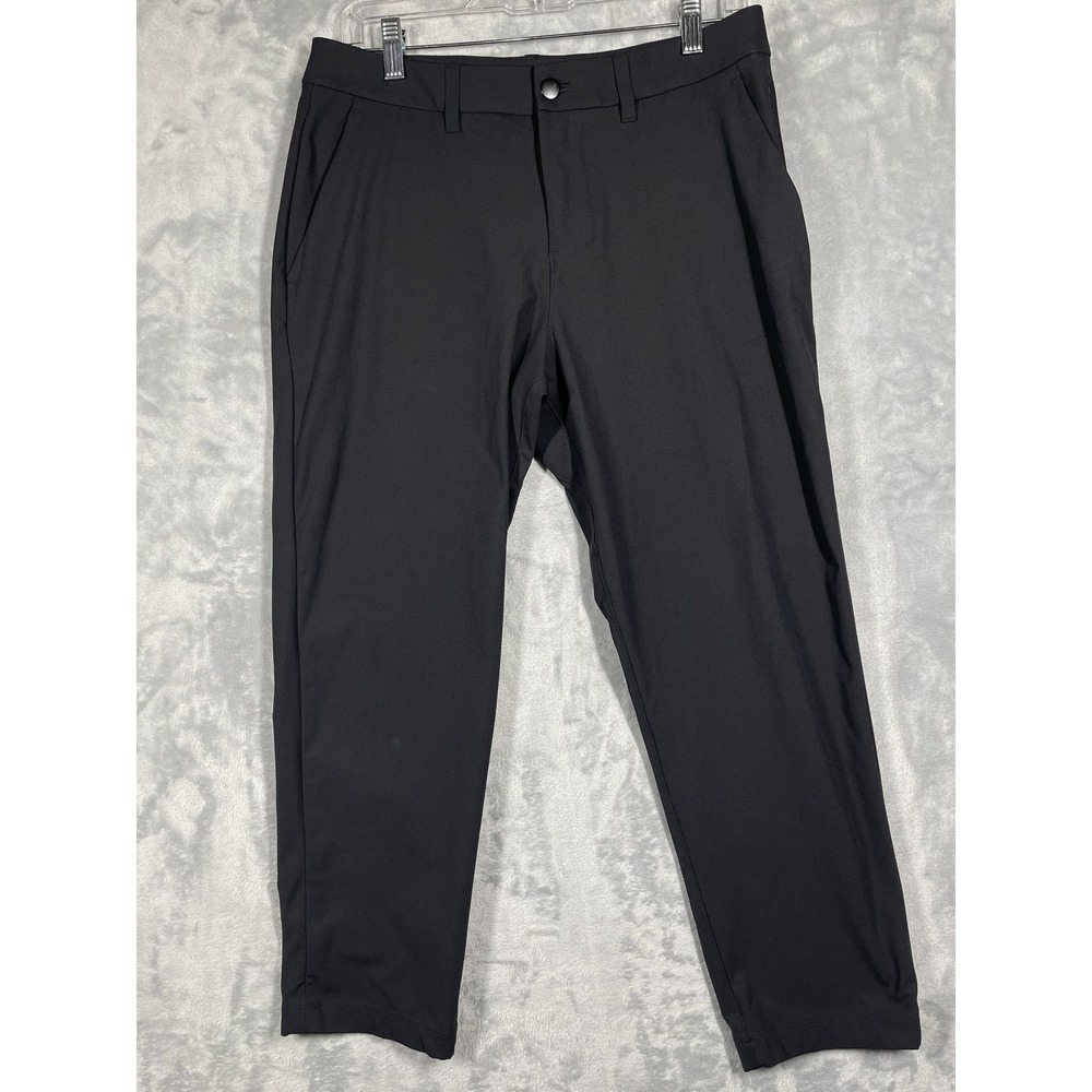 Lululemon ABC Slim Fit Trouser Black Warpstreme Pant LM5AR1S Mens 31 x 26
